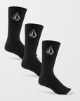 Volcom Full Stone Socks (3 Pack) - Black