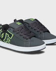 DC Shoes Mens Court Graffik Leather Shoes - Grey/Black/Green