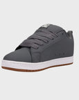 DC Shoes Mens Court Graffik Leather Shoes - Grey/White