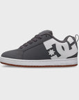 DC Shoes Mens Court Graffik Leather Shoes - Grey/White