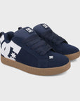 DC Shoes Mens Court Graffik Leather Shoes - Navy/Gum