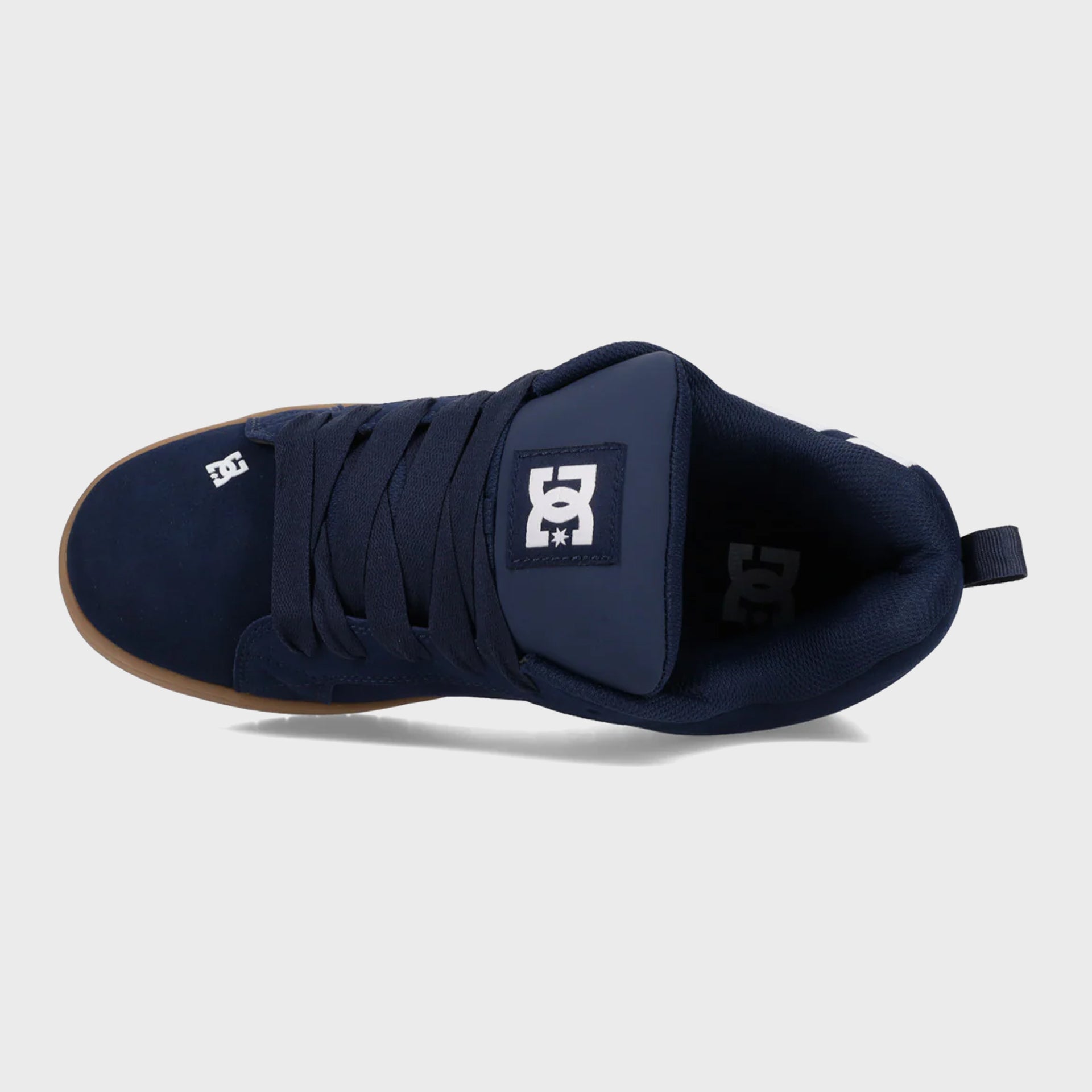 DC Shoes Mens Court Graffik Leather Shoes - Navy/Gum