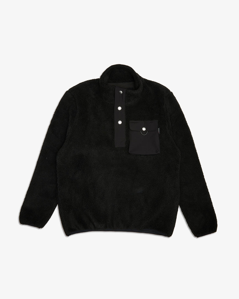 Deus Mens Reimis Pullover Fleece - Black - ManGo Surfing