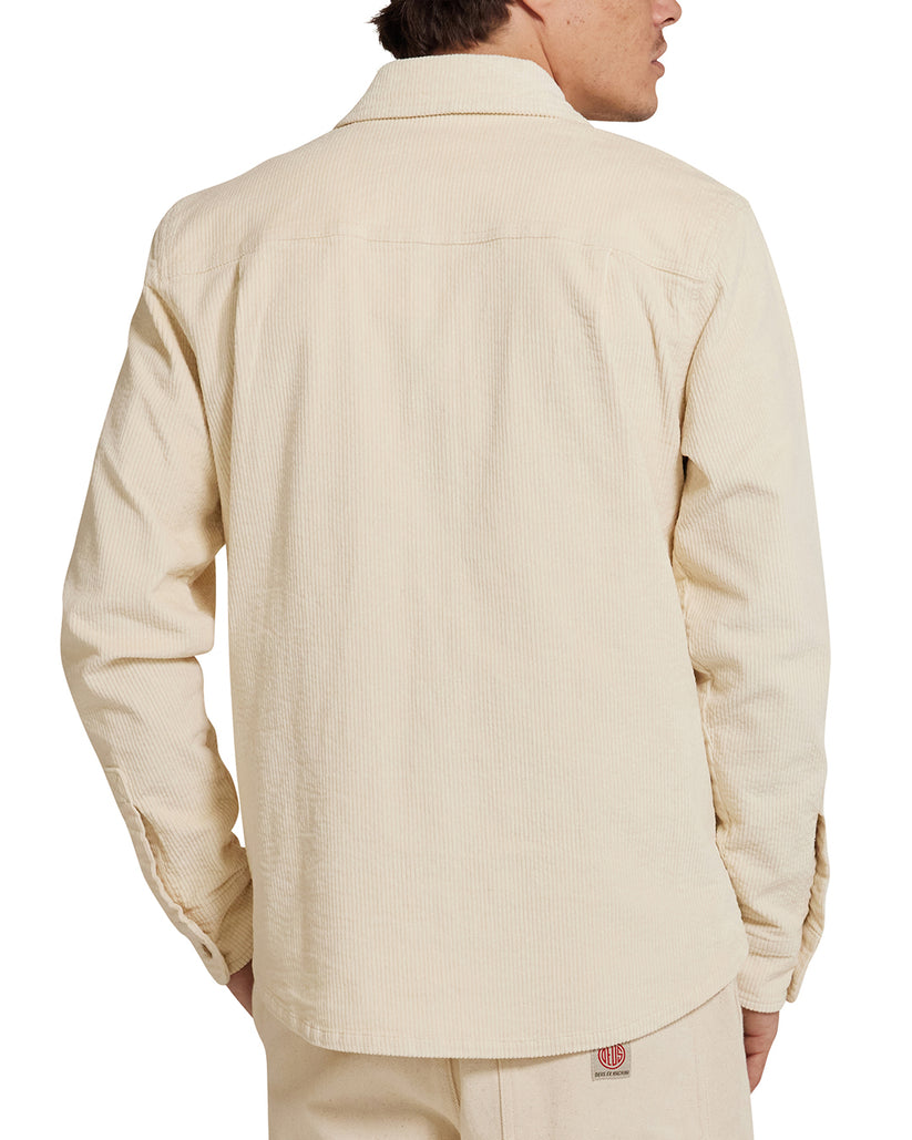 Deus Mens Vacay Cord Shirt - Dirty White - ManGo Surfing