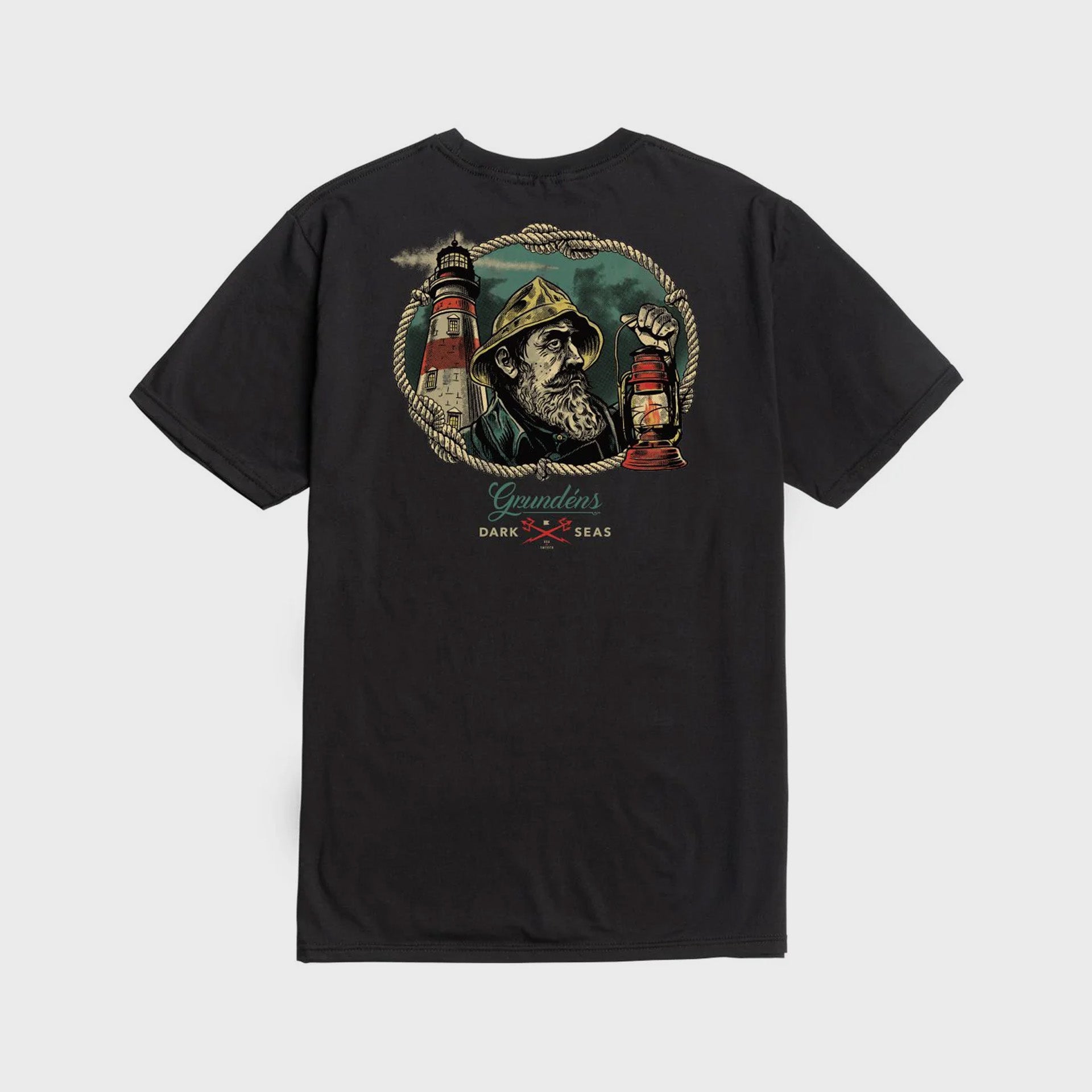 Dark Seas Mens Watchman T-Shirt - Black - ManGo Surfing