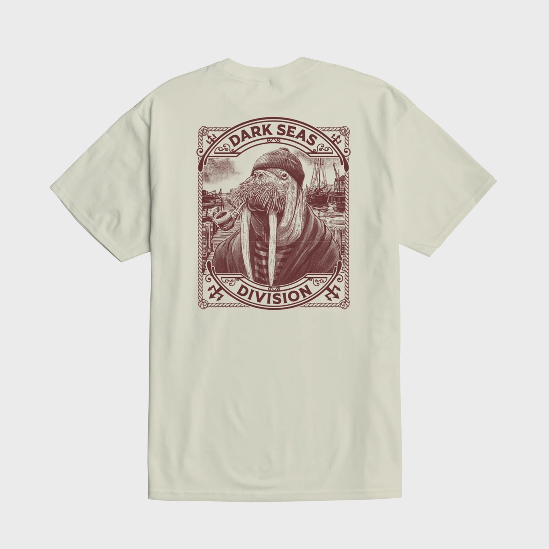 Dark Seas Seaworthy II Stock T-Shirt - Cream - ManGo Surfing