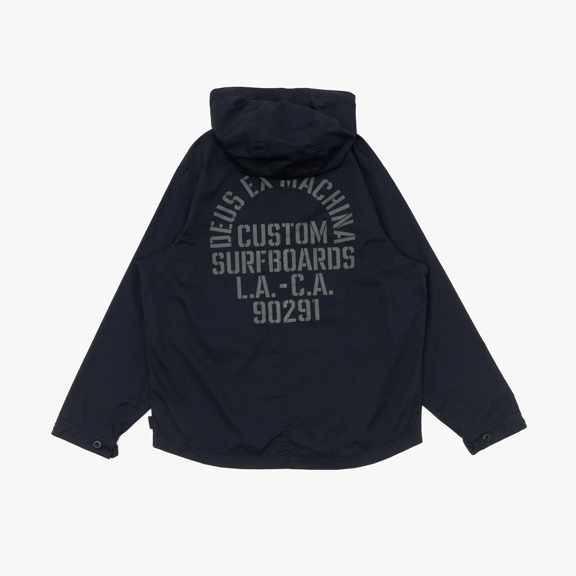 Deus Mens Murphy Short Parka - Black - ManGo Surfing