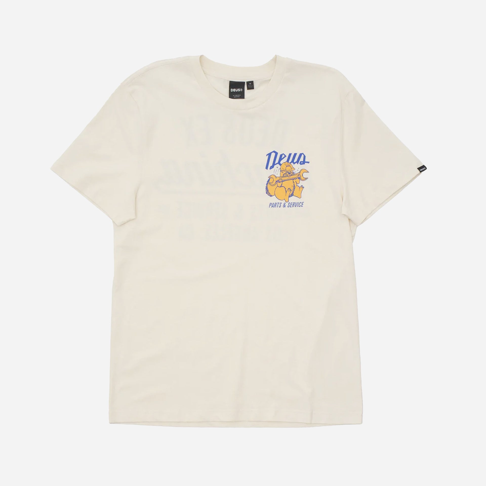Deus Mens Overbite T-Shirt - Dirty White - ManGo Surfing