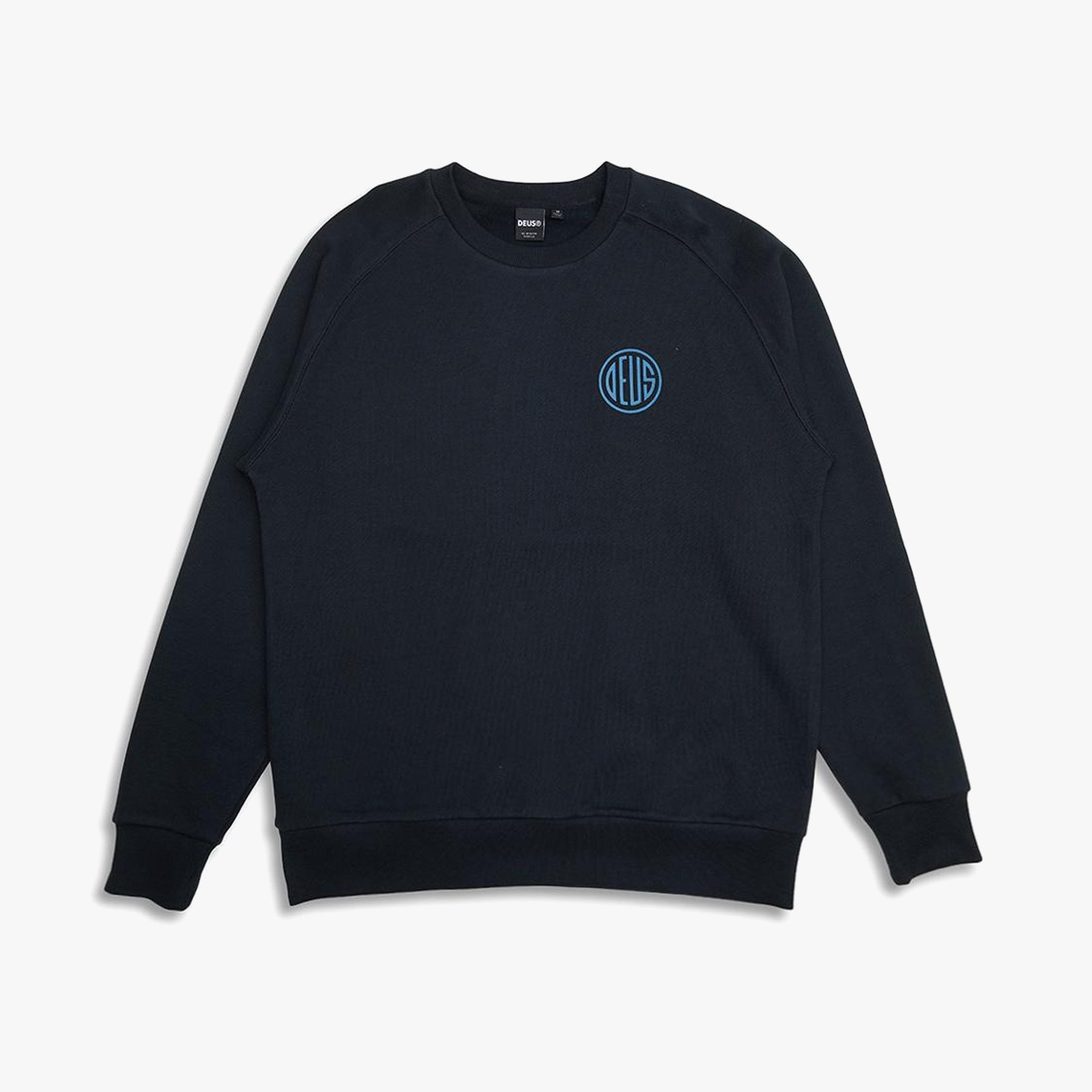 Deus Mens Pill Logo Crew Sweatshirt - Black - ManGo Surfing