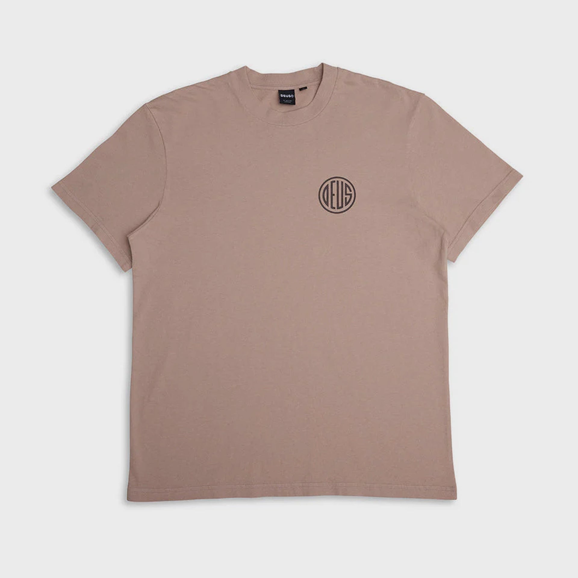 Deus Mens Pill Logo T-Shirt - Khaki - ManGo Surfing