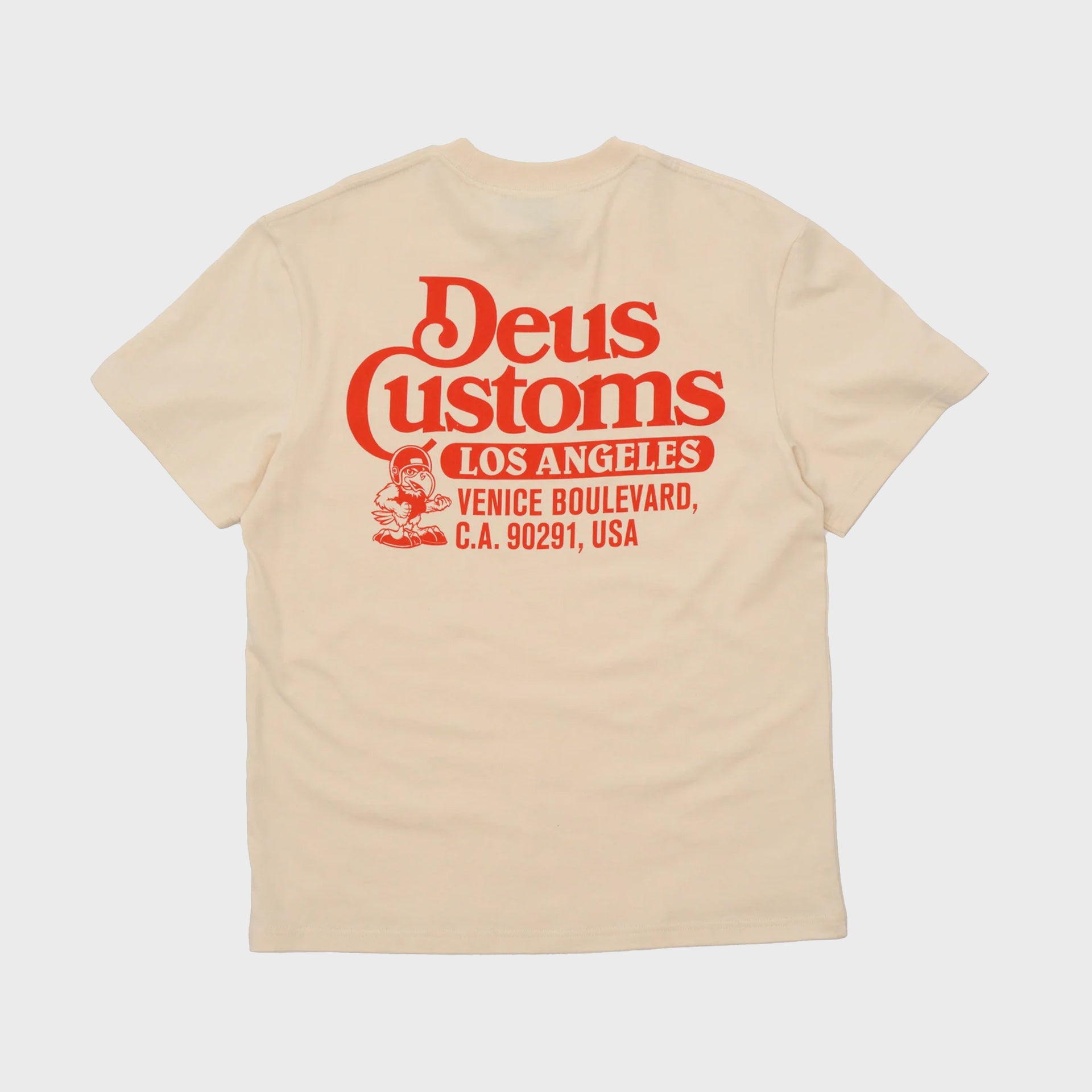 Deus Mens Raptor T-Shirt - Dirty White - ManGo Surfing