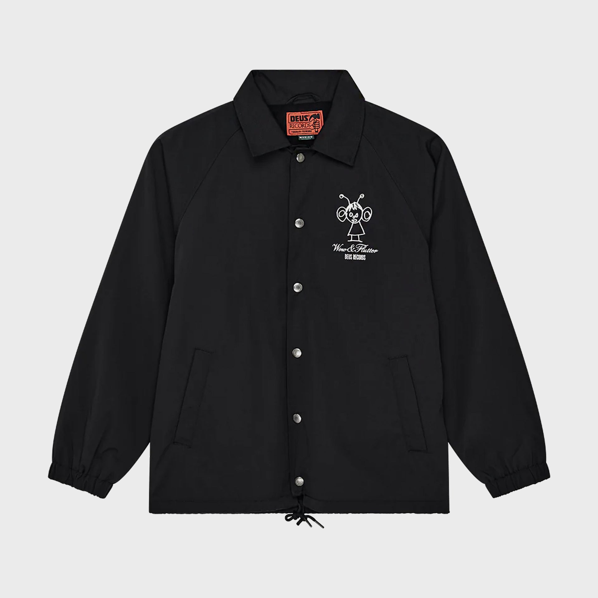 Deus Mens Sensory Overload Coach Jacket - Black - ManGo Surfing
