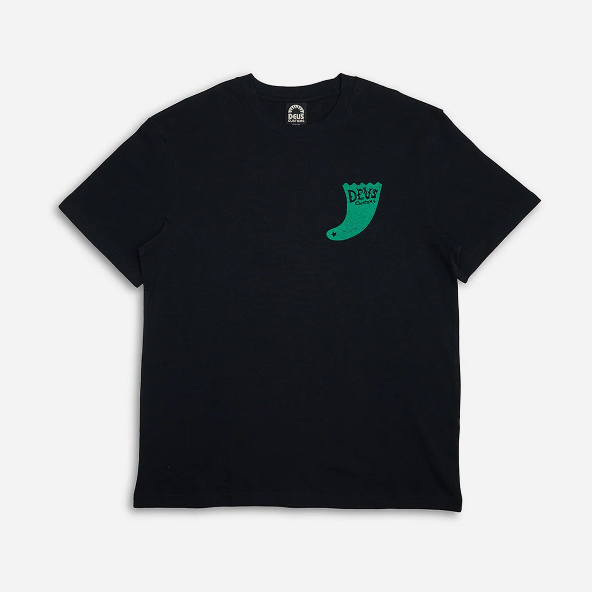 Deus Mens Single Fin T-Shirt - Black - ManGo Surfing