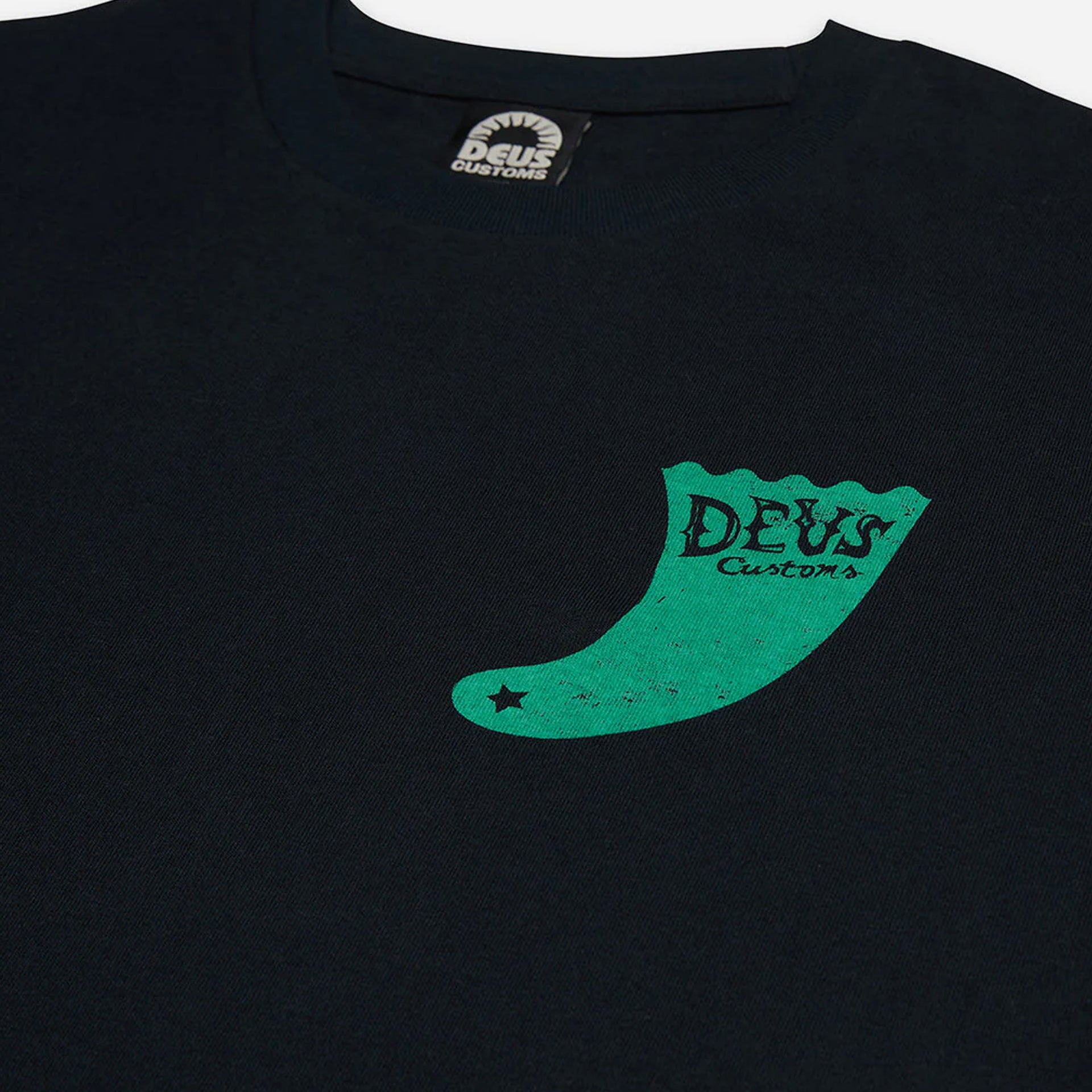 Deus Mens Single Fin T-Shirt - Black - ManGo Surfing