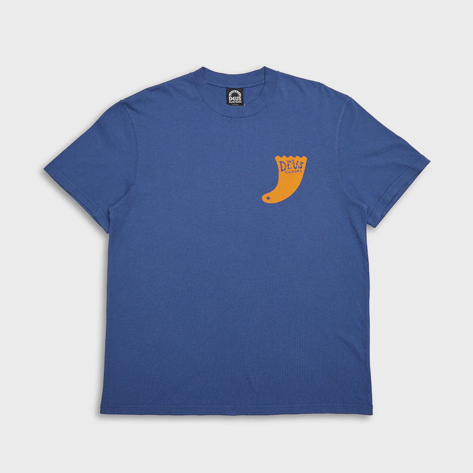 Deus Mens Single Fin T-Shirt - Mechanic Blue - ManGo Surfing