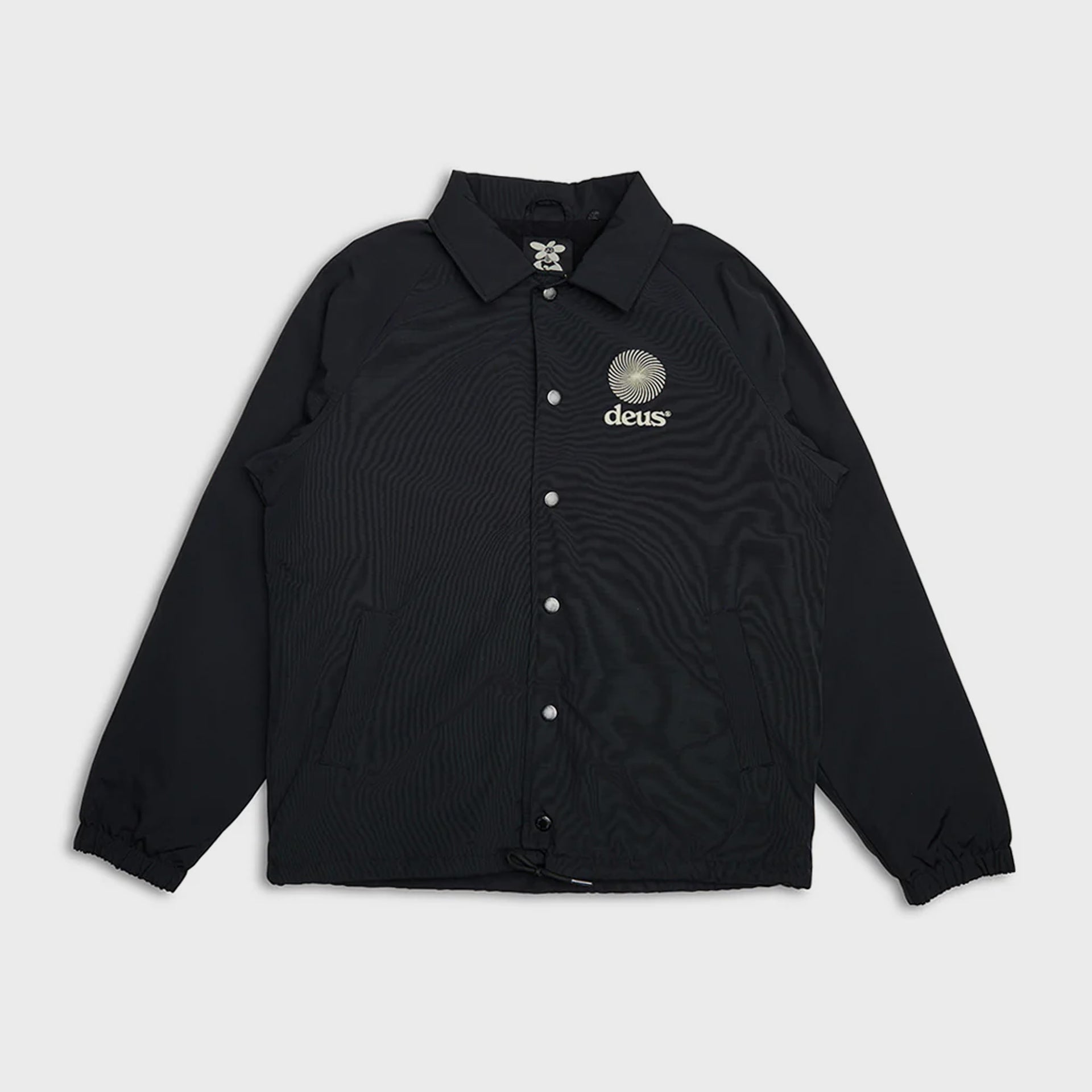 Deus Mens Strata Coach Jacket - Black - ManGo Surfing