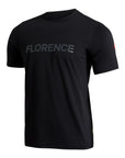 Florence Marine Airtex Florence Logo Short Sleeve Shirt - Black - ManGo Surfing