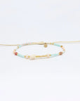 Pineapple Island Giada Sejiwa Beaded Bracelet - Pastel Blue/Pink