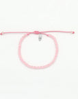 Pineapple Island Marley Glass Beaded Anklet - Pink
