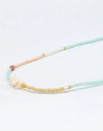 Pineapple Island Giada Sejiwa Beaded Necklace - Pastel Blue/Pink