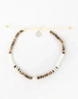 Pineapple Island Kauai Puak Shell and Pearl Anklet - Brown/White
