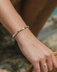 Pineapple Island Kauai Puak Shell and Pearl Bracelet - Brown/White