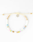 Pineapple Island Kailua Beach Bracelet Set - Pink/White/Blue/Green
