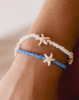 Pineapple Island Tidepool Starfish Beaded Bracelet - Blue