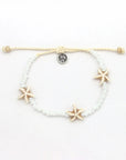 Pineapple Island Tidepool Starfish Beaded Bracelet - White