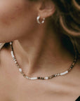 Pineapple Island Kauai Puak Shell and Pearl Necklace - Brown/White