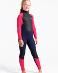 C-Skins Element 3/2 Jnr Unisex Steamer - Slate/Coral/Multi - ManGo Surfing
