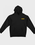 Krooked Mens Moonsmile Raw Hoodie - Black/Yellow - ManGo Surfing