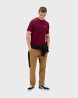 Left Chest Logo T Shirt | Burgundy - ManGo Surfing