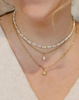 Pineapple Island Pearl Drop Necklace - Gold