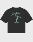 Aloha Womens Palm Tree T-Shirt - Black - ManGo Surfing