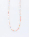 Pineapple Island Surya Golden Hour Beaded Necklace - Pink/White/Gold