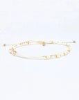 Pineapple Island Pasir Mother of Pearl Golden Hour Anklet - White/Gold