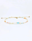 Pineapple Island Horison Golden Hour Beaded Anklet - Pastel/White