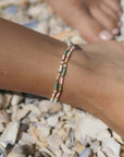 Pineapple Island Kemboja Pastel Endless Summer Anklet - Pink/Turquoise/White