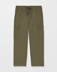 Volcom khaki cargo pants on a white background
