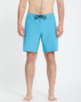 Volcom Mens Lido Solid Mod 18" Boardshorts - Bay Blue - ManGo Surfing
