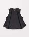 Black sleeveless vest on a white background