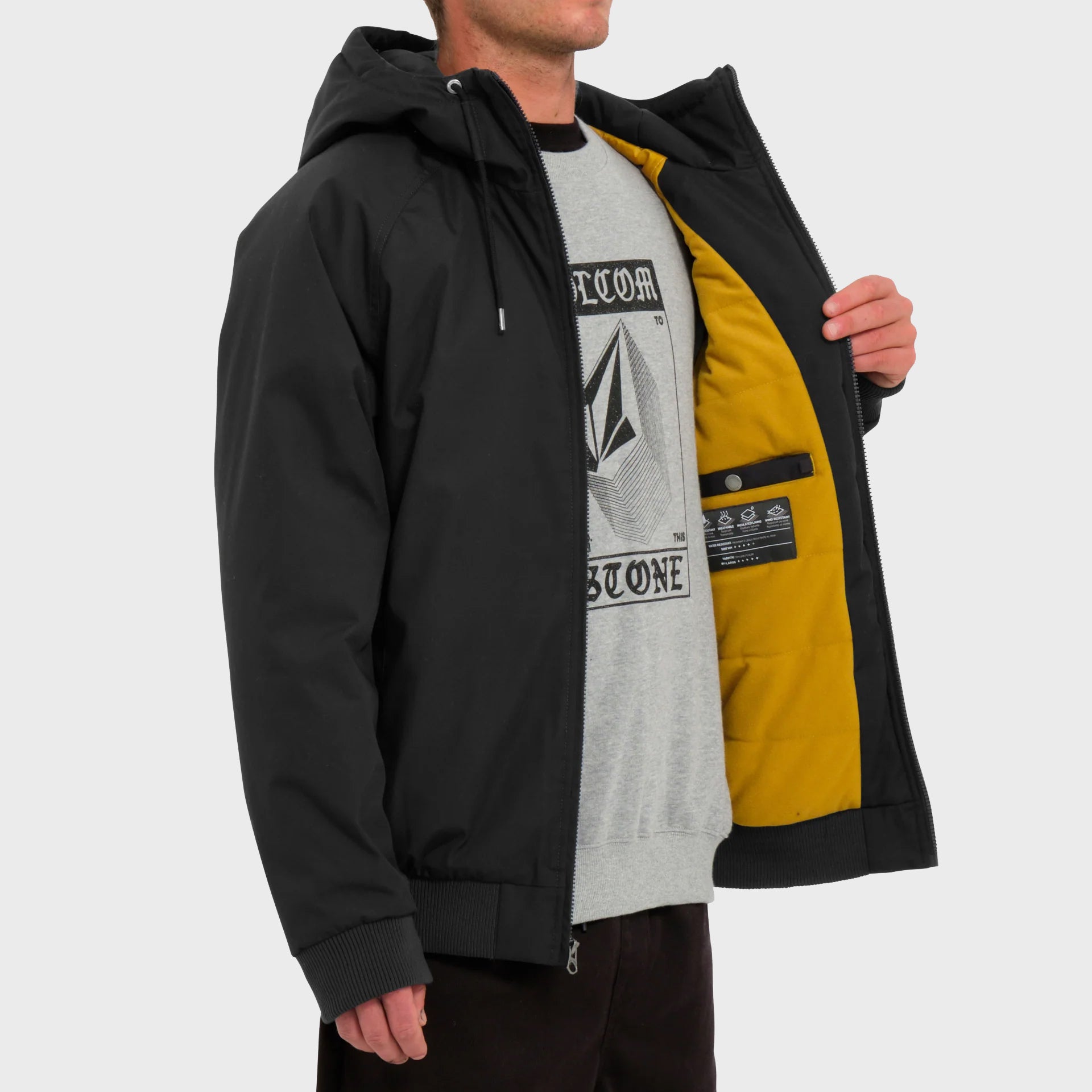 Volcom Mens Hernan 10K Jacket - Black - ManGo Surfing