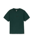 Volcom Dark green t-shirt with a small logo on a white background