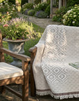 Weavico - Turkish Throw Blanket 100% Cotton - Beige/Brown