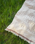 Weavico - Turkish Throw Blanket 100% Cotton - Beige/Brown