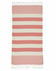 Weavico - Stripe Turkish Beach Towel - 100% Cotton - Orange