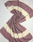 Weavico - Diamond Turkish Beach Towel - 100% Cotton - Maroon