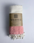 Weavico - Diamond Turkish Beach Towel - 100% Cotton - Orange