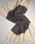 Weavico - Diamond Turkish Beach Towel - 100% Cotton - Black